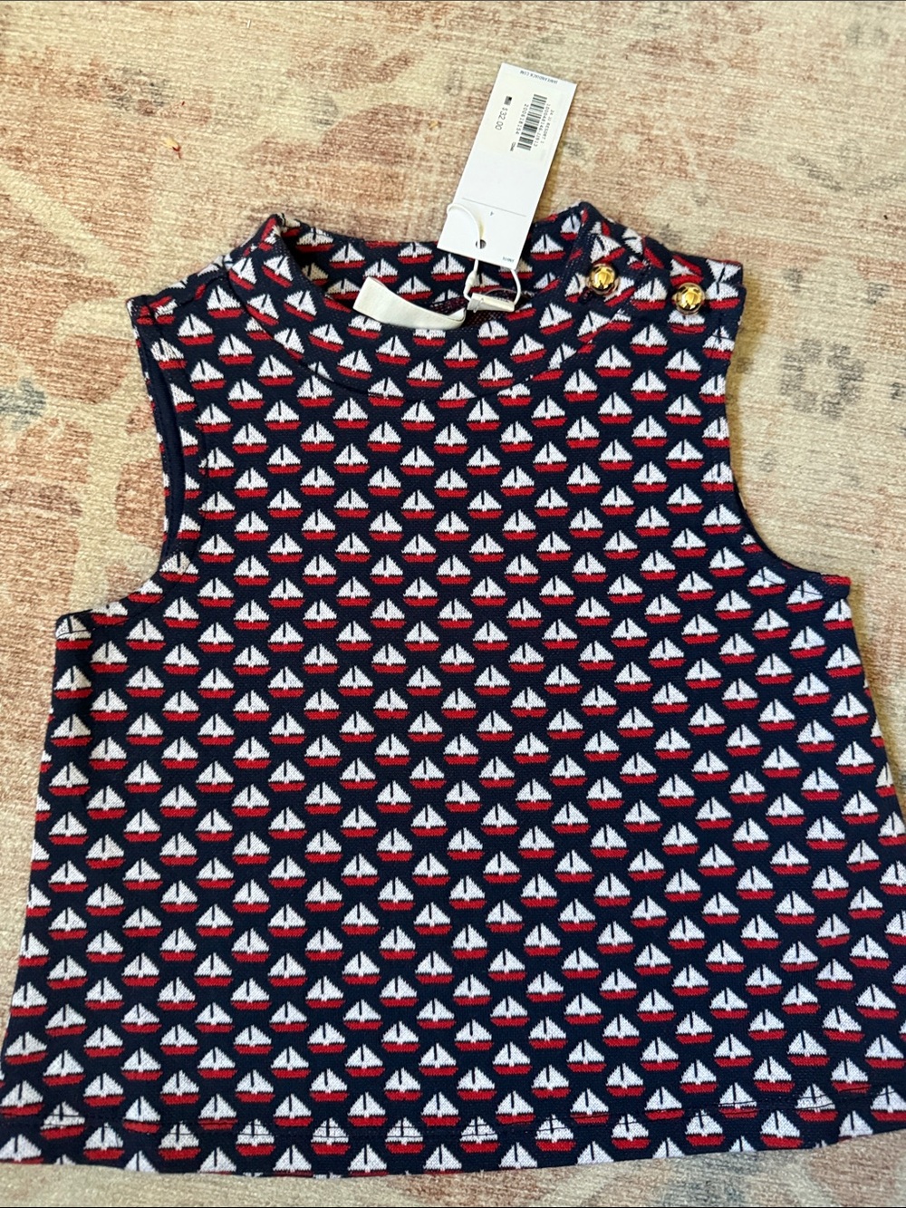 Janie and Jack 4th of July Nautical Sleeveless Top